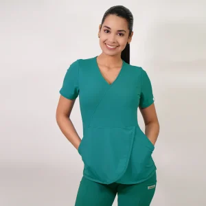 DELANTAL ELASTICADO MODELO TULIPAN SIN CIERRE VERDE ESMERALDA-14