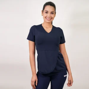 DELANTA ELASTICADO MODELO TULIPAN SIN CIERRE AZUL MARINO-1