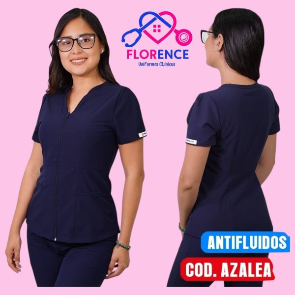 DELANTAL ANTIFLUIDO AZALEA AZUL MARINO