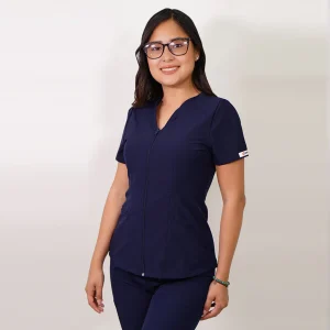 DELANTAL ANTIFLUIDO AZALEA AZUL MARINO-1