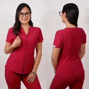 DELANTAL ANTIFLUIDO AZALEA ROJO-5