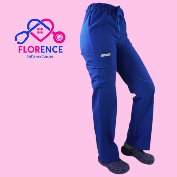 PANTALON TELA POPLIN AZUL REY-814