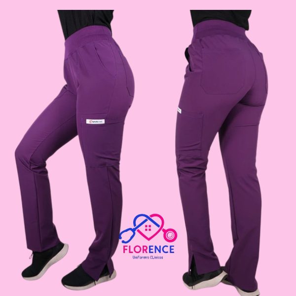 PANTALON ANTIFLUIDO MEDICAL MORADO PM-4 claro