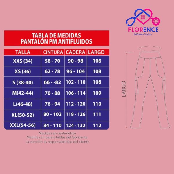 PANTALON ANTIFLUIDO MEDICAL AZUL MARINO PM - Imagen 2