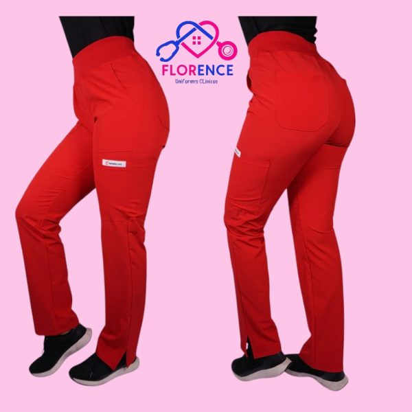 PANTALON ANTIFLUIDO MEDICAL ROJO PM-5