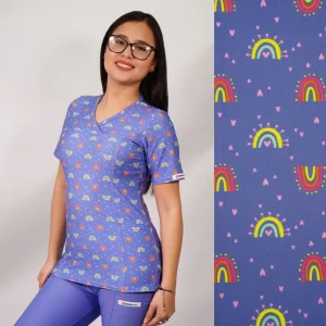 DELANTAL MUJER ELASTICADO ARCOIRIS 2500