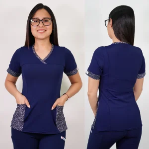 DELANTAL MUJER ELASTICADO AZUL MARINO C/A 101-5