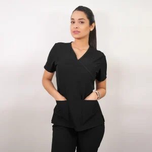 DELANTAL ANTIFLUIDOS MUJER NEGRO 2315