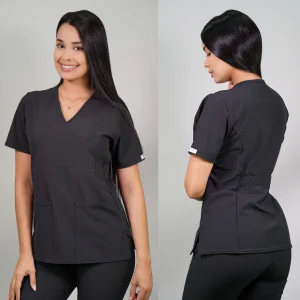 DELANTAL ANTIFLUIDOS MUJER GRIS OSCURO 2317