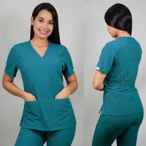 DELANTAL ANTIFLUIDOS MUJER VERDE TURQUESA 2333