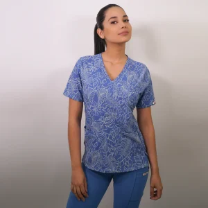 DELANTAL ANTIFLUIDO MUJER ESTAMPADO.2383 LIQUIDACION