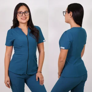 DELANTAL ANTIFLUIDO AZALEA VERDE PETROLEO-9