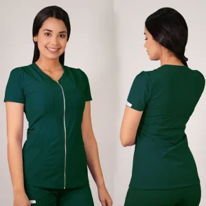 DELANTAL ANTIFLUIDO MODELO LIRIO VERDE BOTELLA-12