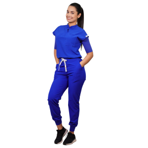 CONJUNTO ANTIFLUIDO AMAPOLA CON JOGGER AZUL REY 999-2 y AMP-2