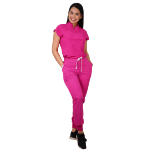 CONJUNTO ANTIFLUIDO AMAPOLA CON JOGGER FUSCIA 999-13 AMP-13