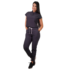 CONJUNTO ANTIFLUIDO AMAPOLA CON JOGGER GRIS ACERO 999-10-AMP-10