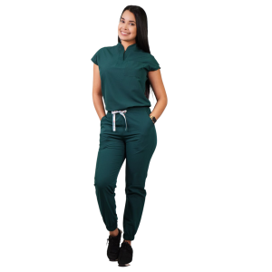 CONJUNTO ANTIFLUIDO AMAPOLA CON JOGGER VERDE BOTELLA 999-12 AMP-12