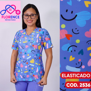 Delantal mujer elasticado estampado 2356
