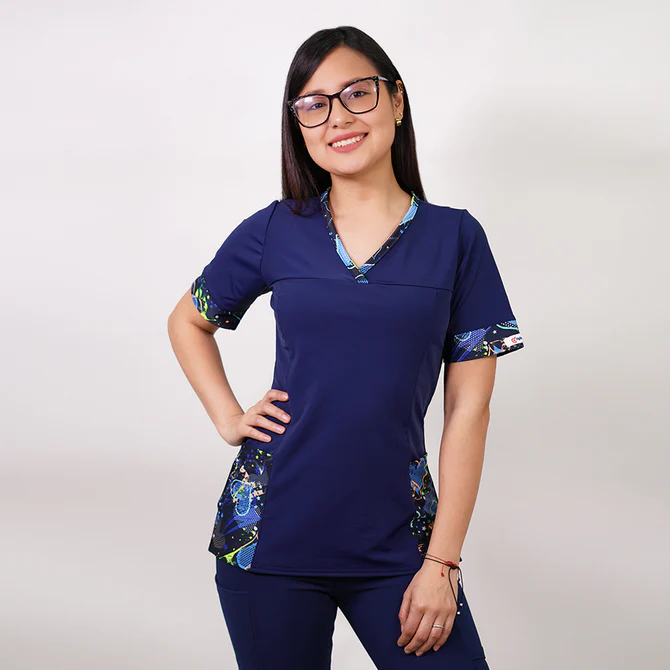 Delantal mujer tela elasticado estampado 101-3