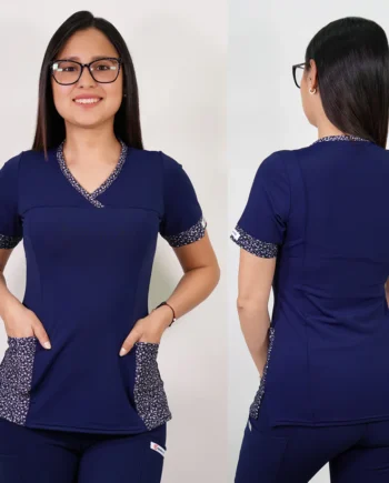 Delantal mujer elasticado azul marino c/a 101-5