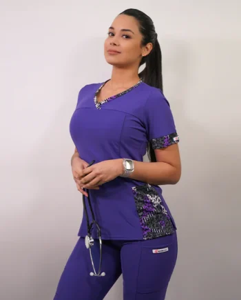 Delantal mujer tela elasticado estampado 104-1