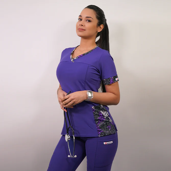 Delantal mujer tela elasticado estampado 104-1