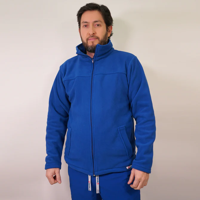 Polerón hombre micro polar azul rey