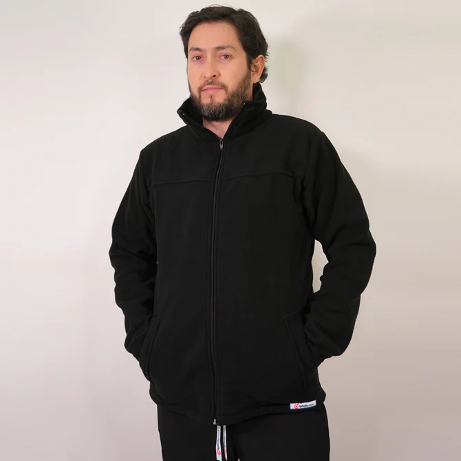 Polerón hombre micro polar negro