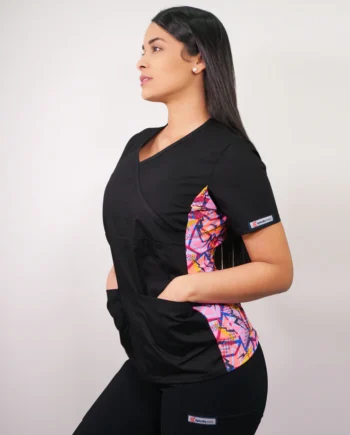 Delantal mujer tela poplin negro 2263
