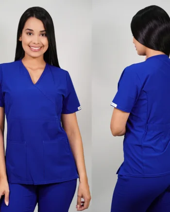 Delantal antifluido mujer azul rey 2309