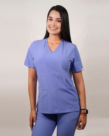 Delantal antifluidos mujer celeste 2310