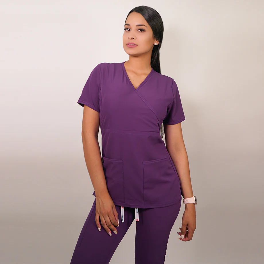 Delantal antifluidos mujer morado 2323