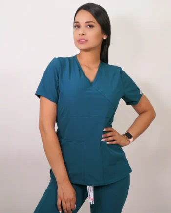 Delantal antifluidos mujer verde petroleo 2324