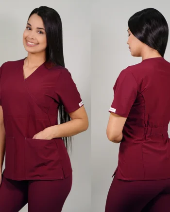 Delantal antifluidos mujer burdeo 2331
