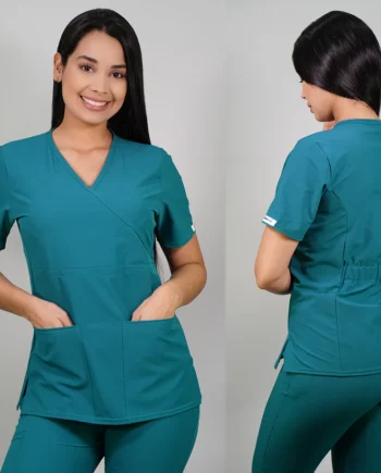 Delantal antifluidos mujer verde turquesa 2333