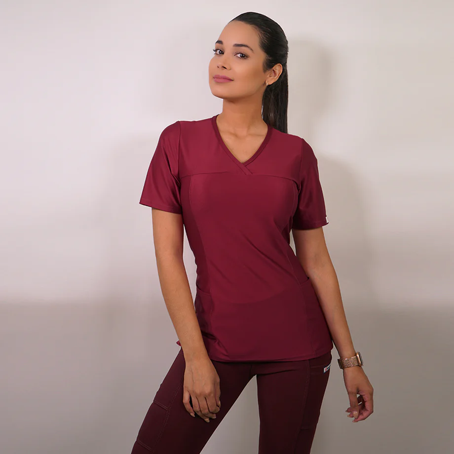 Delantal antifluidos mujer burdeo 2411