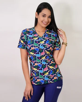 Delantal mujer tela elasticado estampado 2468