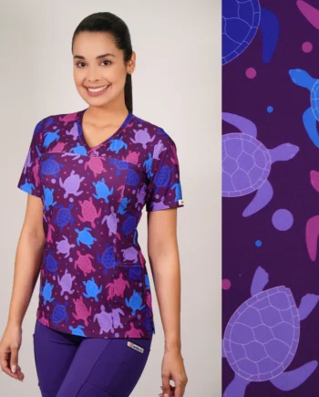 Delantal mujer elasticado estampado 2497