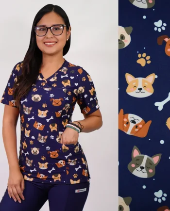 Delantal mujer elasticado perritos 2498