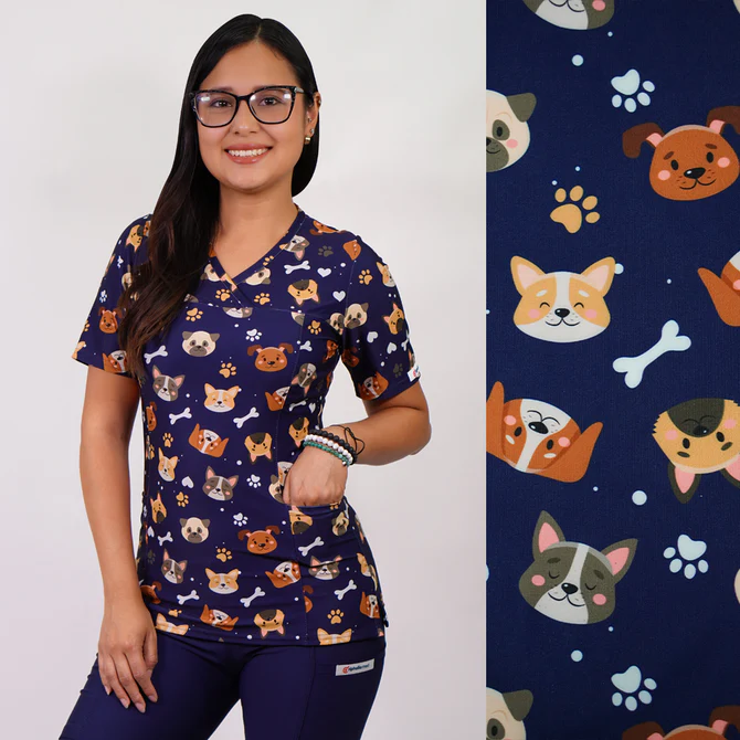 Delantal mujer elasticado perritos 2498