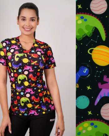 Delantal mujer elasticado dinosaurios 2506