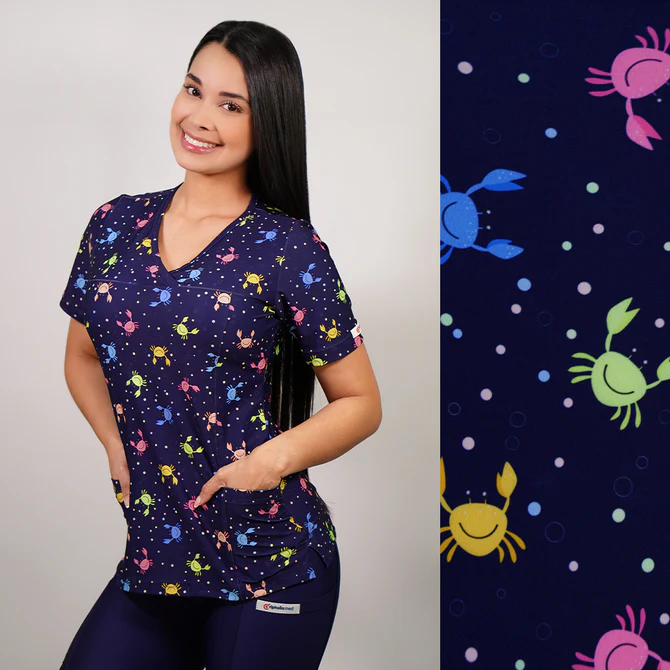 Delantal mujer elasticado cangrejos 2509
