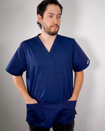 Delantal poplin hombre azul marino