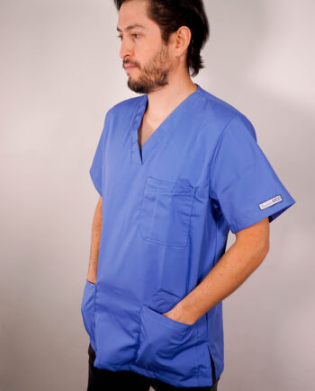 Delantal poplin hombre celeste