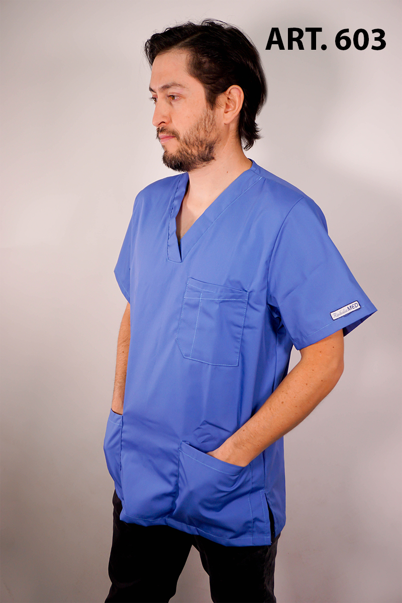 Delantal poplin hombre celeste