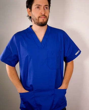 Delantal poplin hombre azul rey