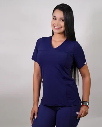 Delantal mujer elasticado azul marino 760