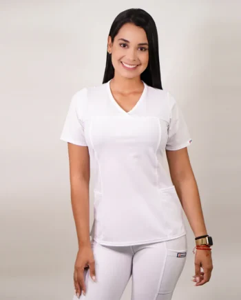 Delantal mujer elasticado blanco