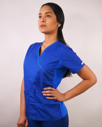 Delantal mujer tela poplin azul rey 791