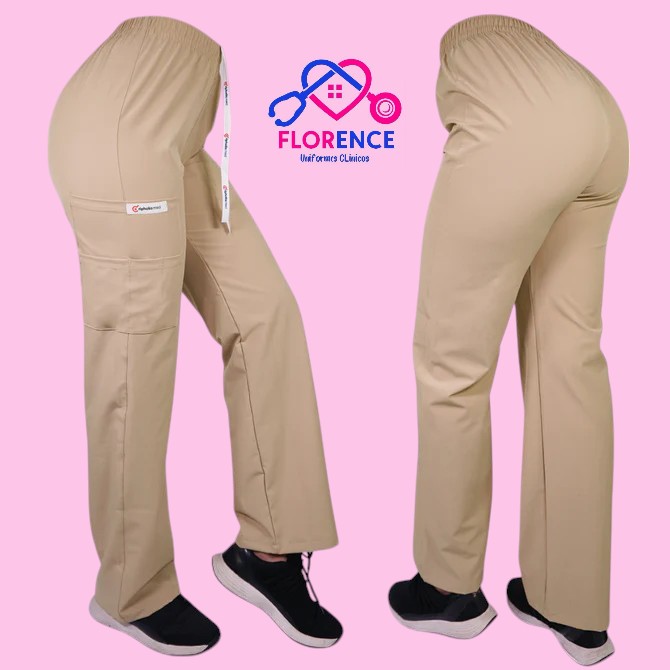 Pantalon antifluido recto hombre beige